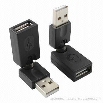 360° USB A Male to A Female Adapters with 480Mbps Data Transfer Speed
